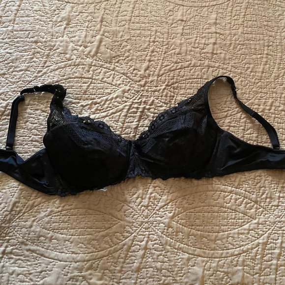 Vintage Vogue Dessous Black Bra 38C 5/$25 - Picture 3 of 5